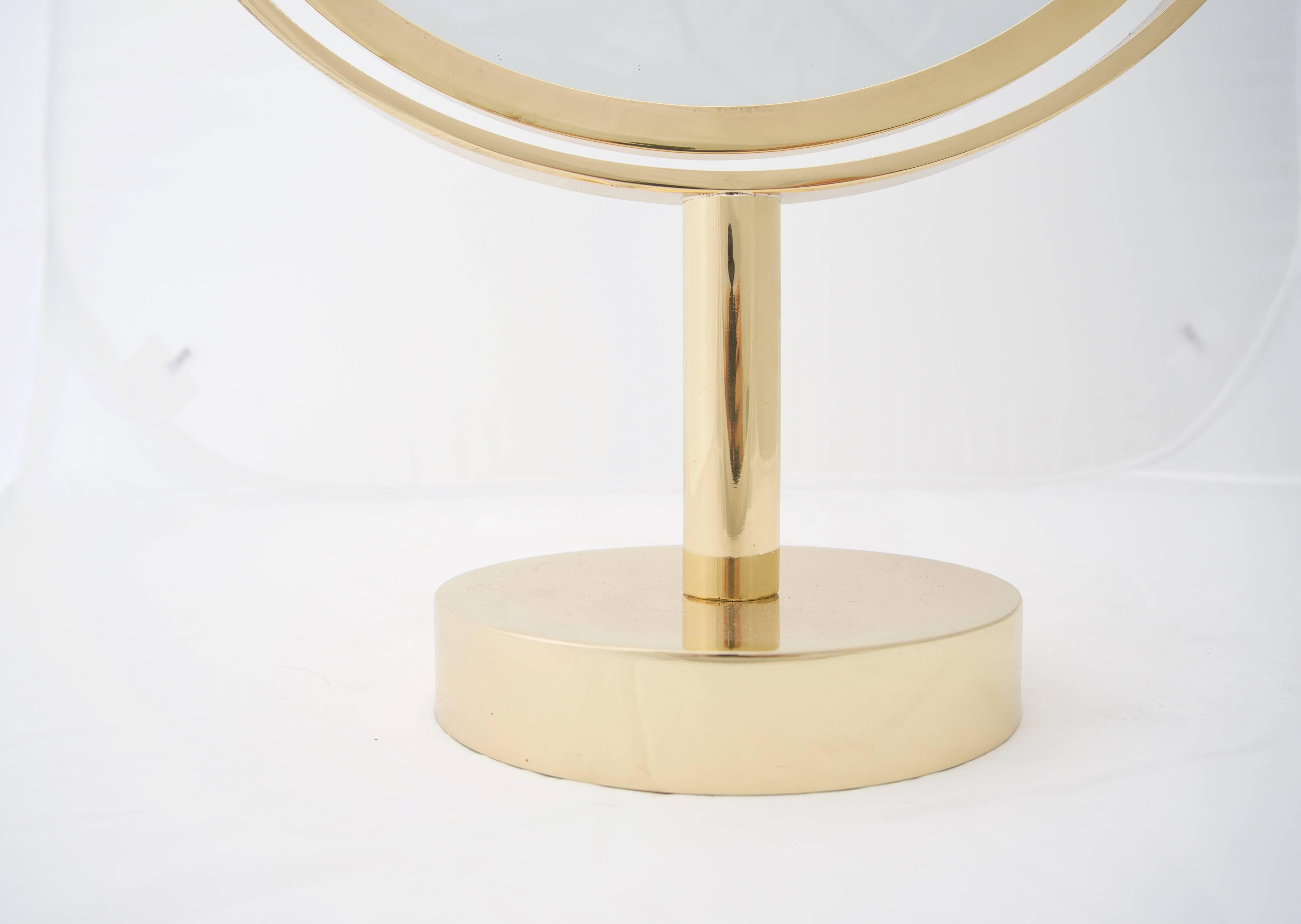 Polished Brass Vanity Table Mirror 2