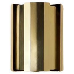 LETO 140 polished Brass Wall Light with Mobile Fins 140 For Sale