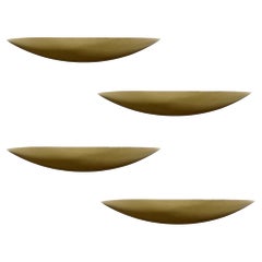 Polished Brass Wall Uplights by J.T. Kalmar, Austria, 1980