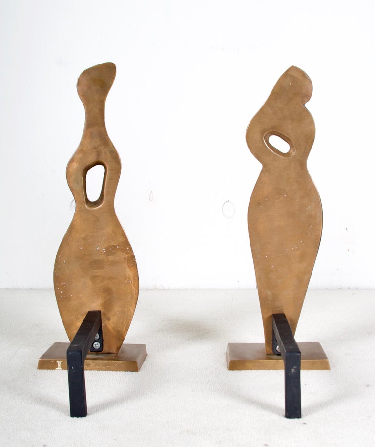 Andirons, Male and Female,  by John Lyle, ca. 2010- in Bronze For Sale 2