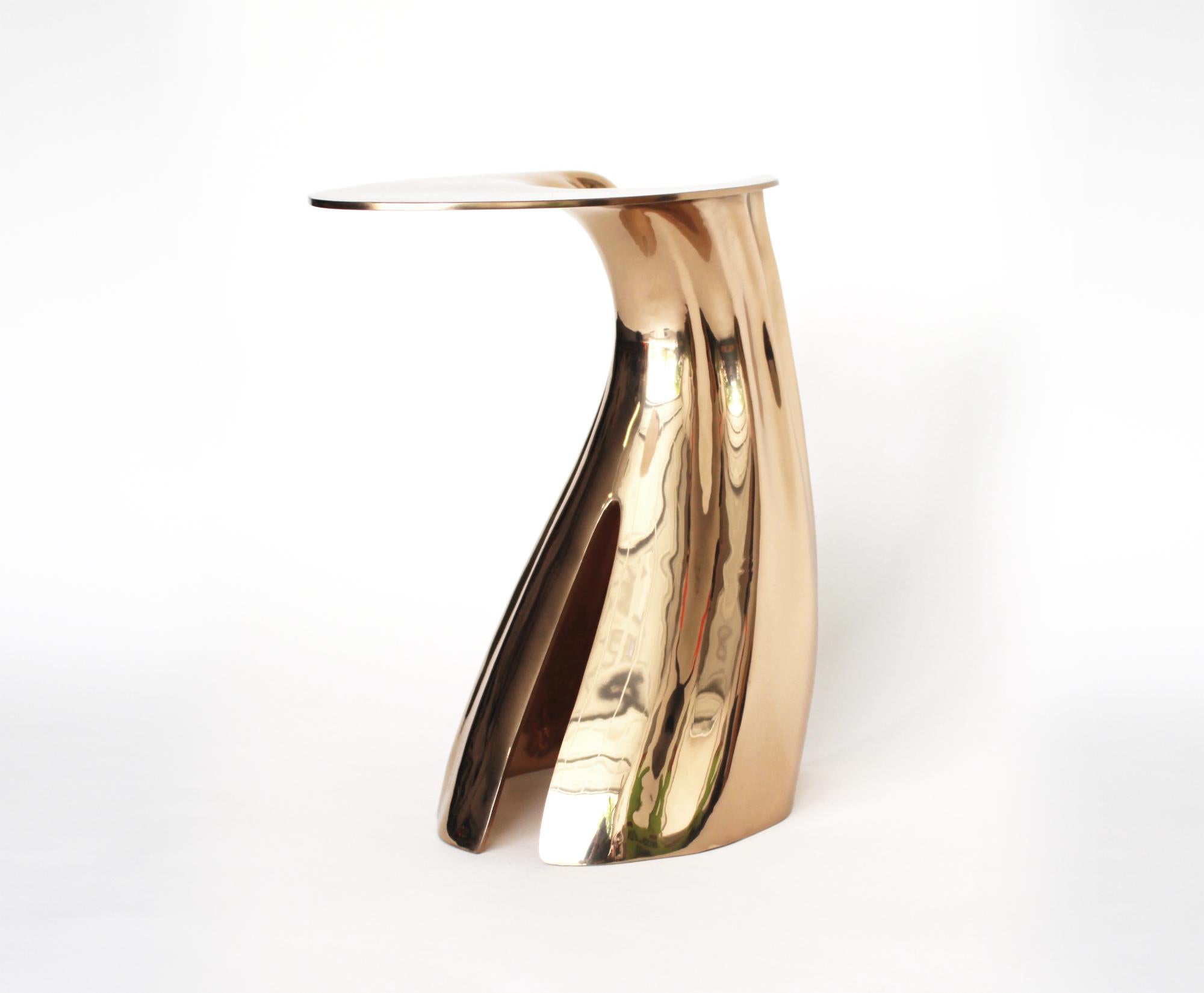 Inflection Table - Polished Bronze Design by Michael Sean Stolworthy In New Condition For Sale In Las Vegas, NV
