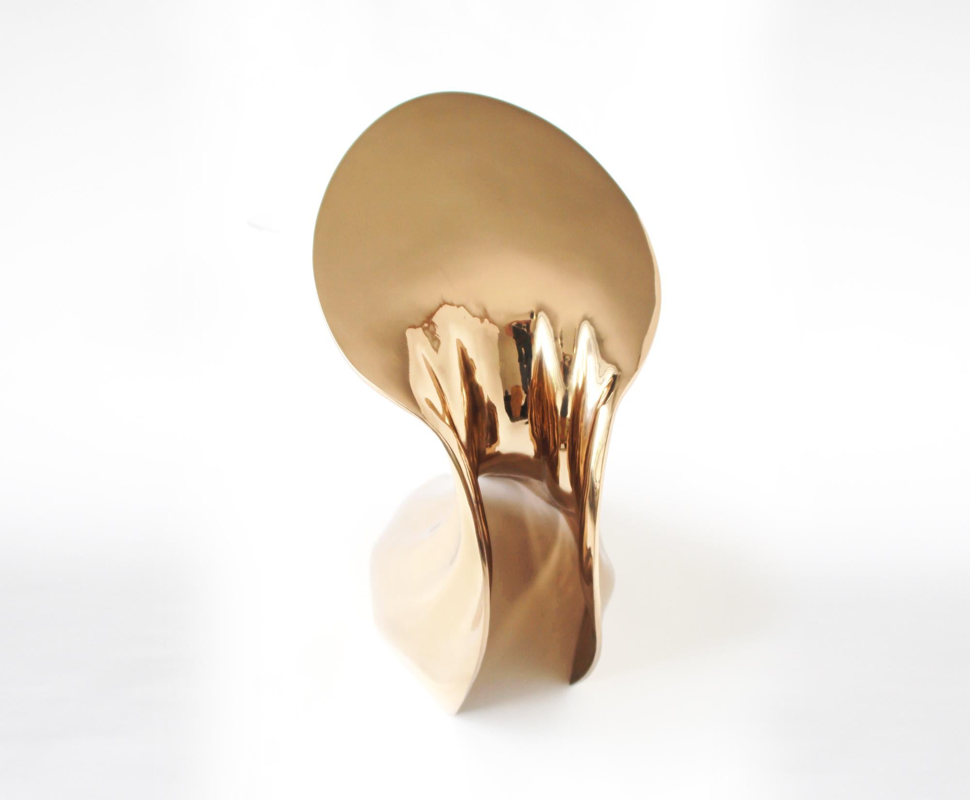 Contemporary Inflection Table - Polished Bronze Design by Michael Sean Stolworthy For Sale