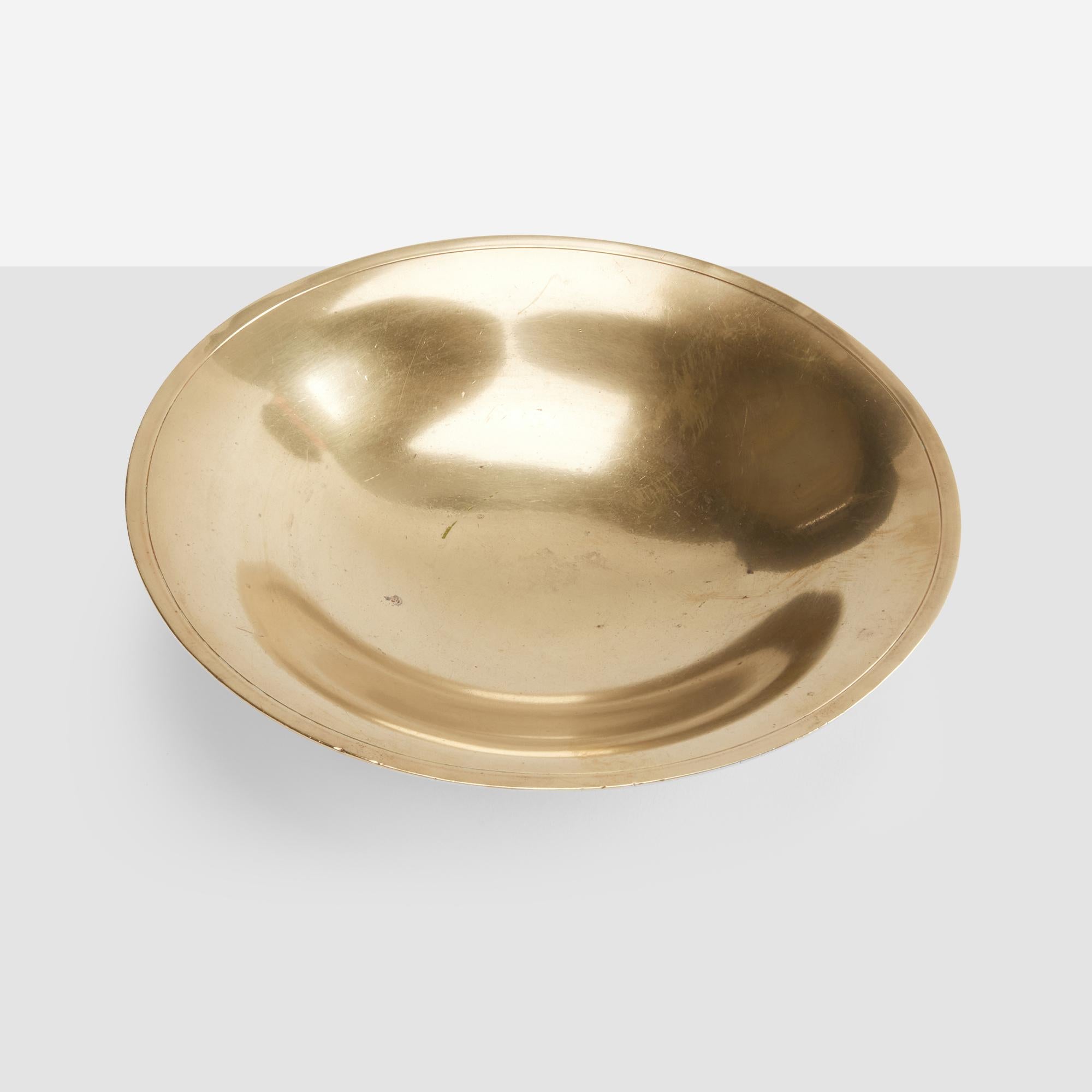 Danese Piatto in bronzo lucido di Just Andersen Modello # LC 1385 in vendita