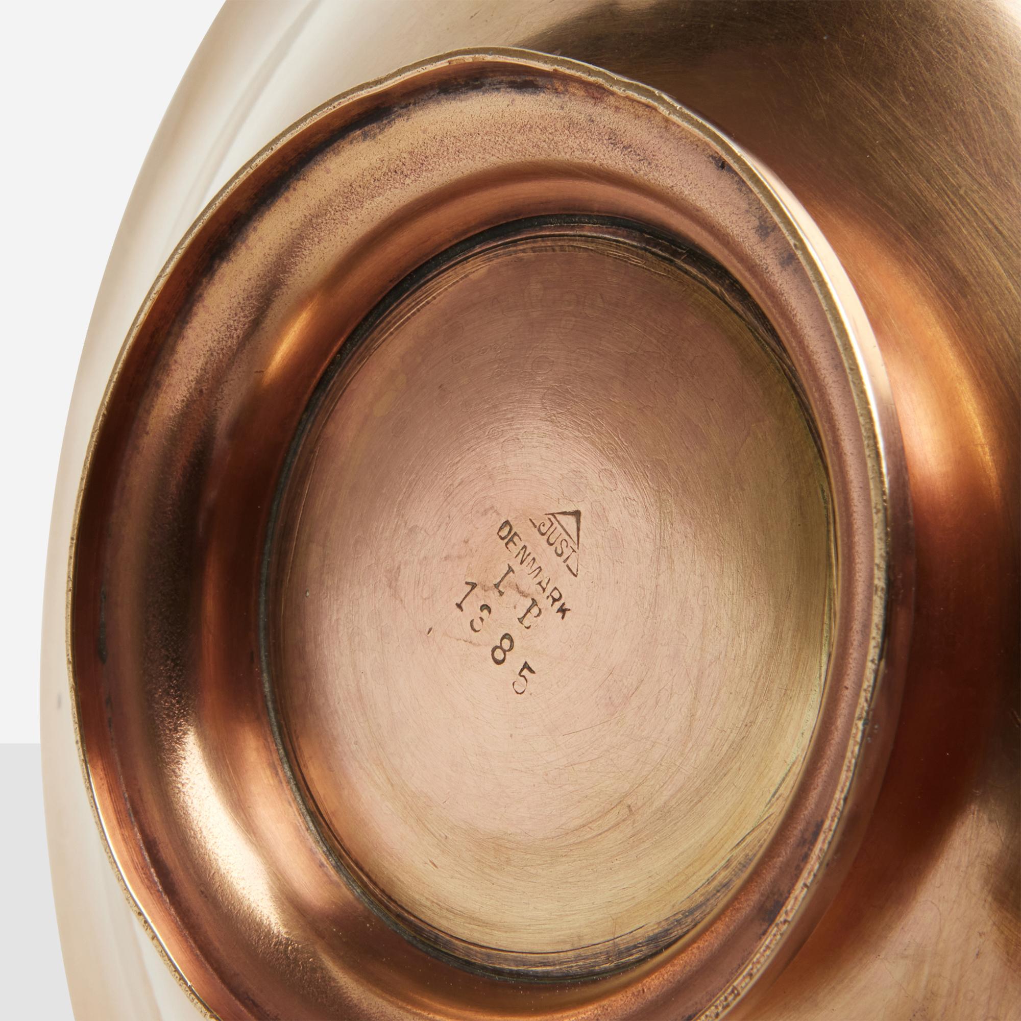 Piatto in bronzo lucido di Just Andersen Modello # LC 1385 in vendita 1