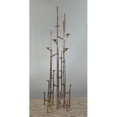 Candelabro da terra in bronzo lucido di Mary Brōgger