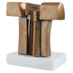 Polished bronze sculpture by José Luis Sanchez (1926-2018)