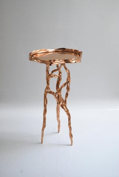 Beistelltisch aus polierter Bronze von FAKASAKA Design