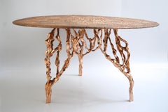 Polished Bronze Table by Fakasaka Design