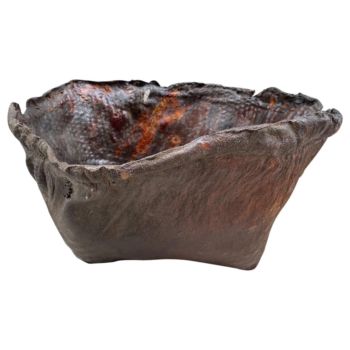 Polished Buffalo Hide Container