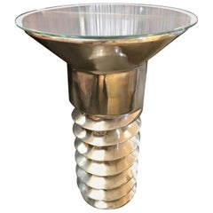 Polished Cast Aluminium Gueridon by Doug Edge