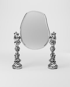 Polished Cast Aluminum Pilarium Mirror by Studio Orth