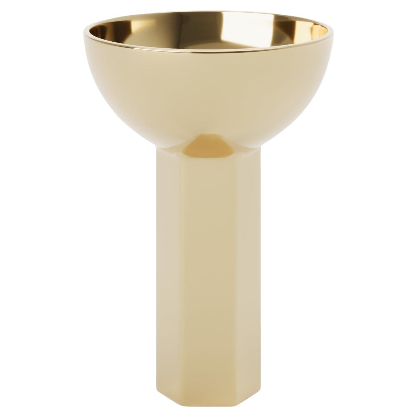 Polished Cast Brass Calice Sculptural Object by Studio Orth For Sale