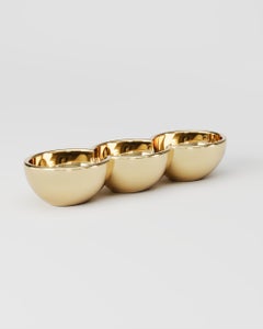 Oggetto scultoreo in ottone fuso lucido Cos III di Studio A Orth