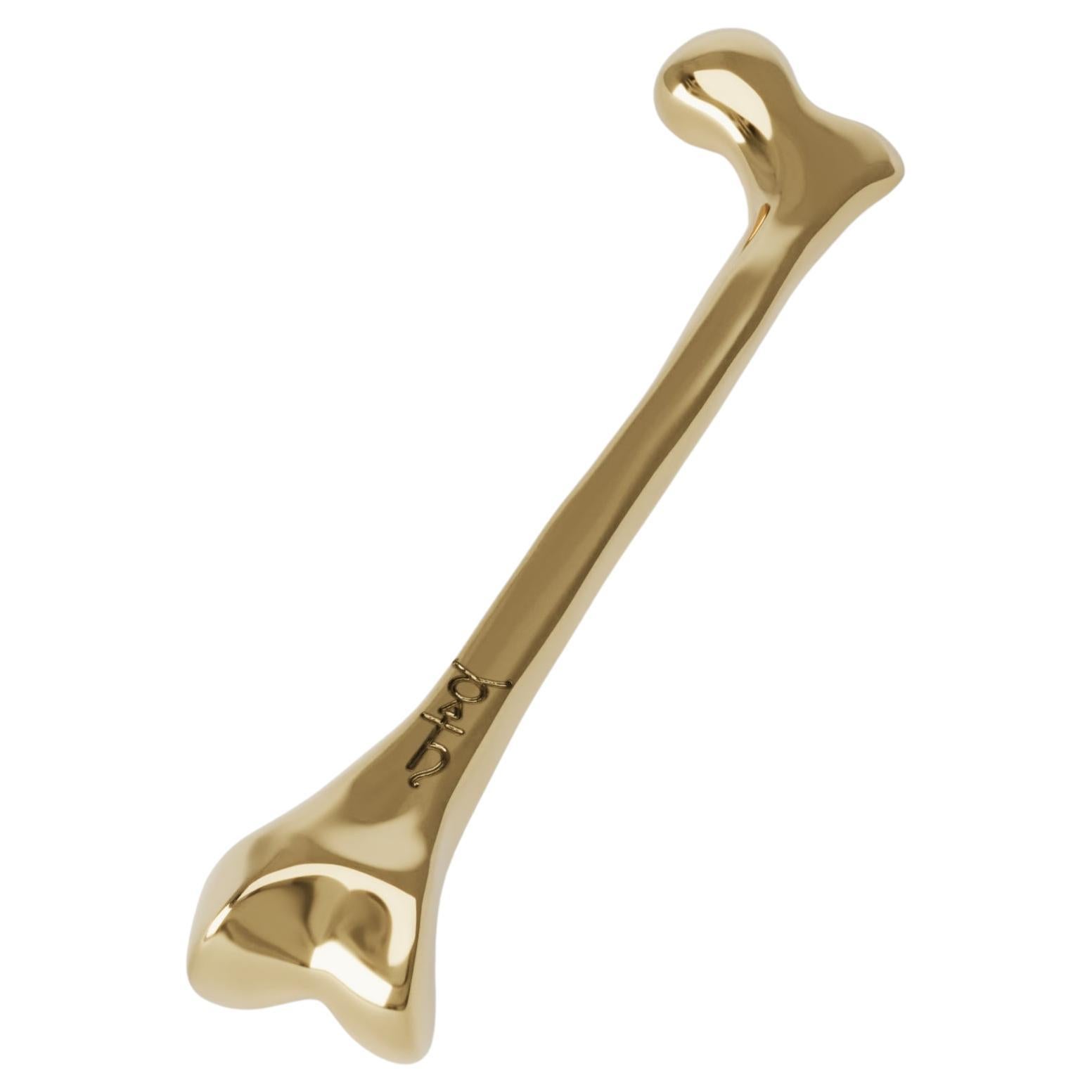 Polished Cast Brass Femur Sculptural Object by Studio Orth