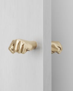 Polished Cast Brass Figa Dupla Door Hanger by Studio Orth