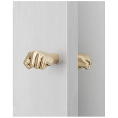 Polished Cast Brass Figa Dupla Door Hanger by Studio Orth