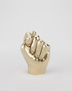 Polished Cast Brass Figa Sculptural Object by Studio Orth