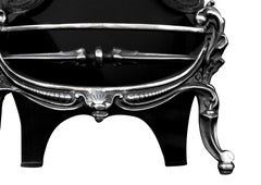 Vasque à feu en fonte polie de style rococo