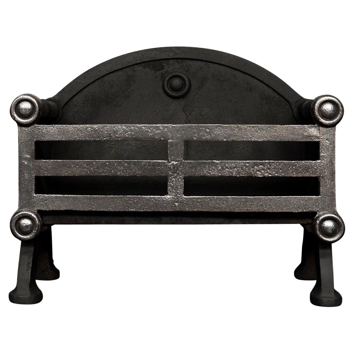 Polished Cast Iron Firegrate For Sale