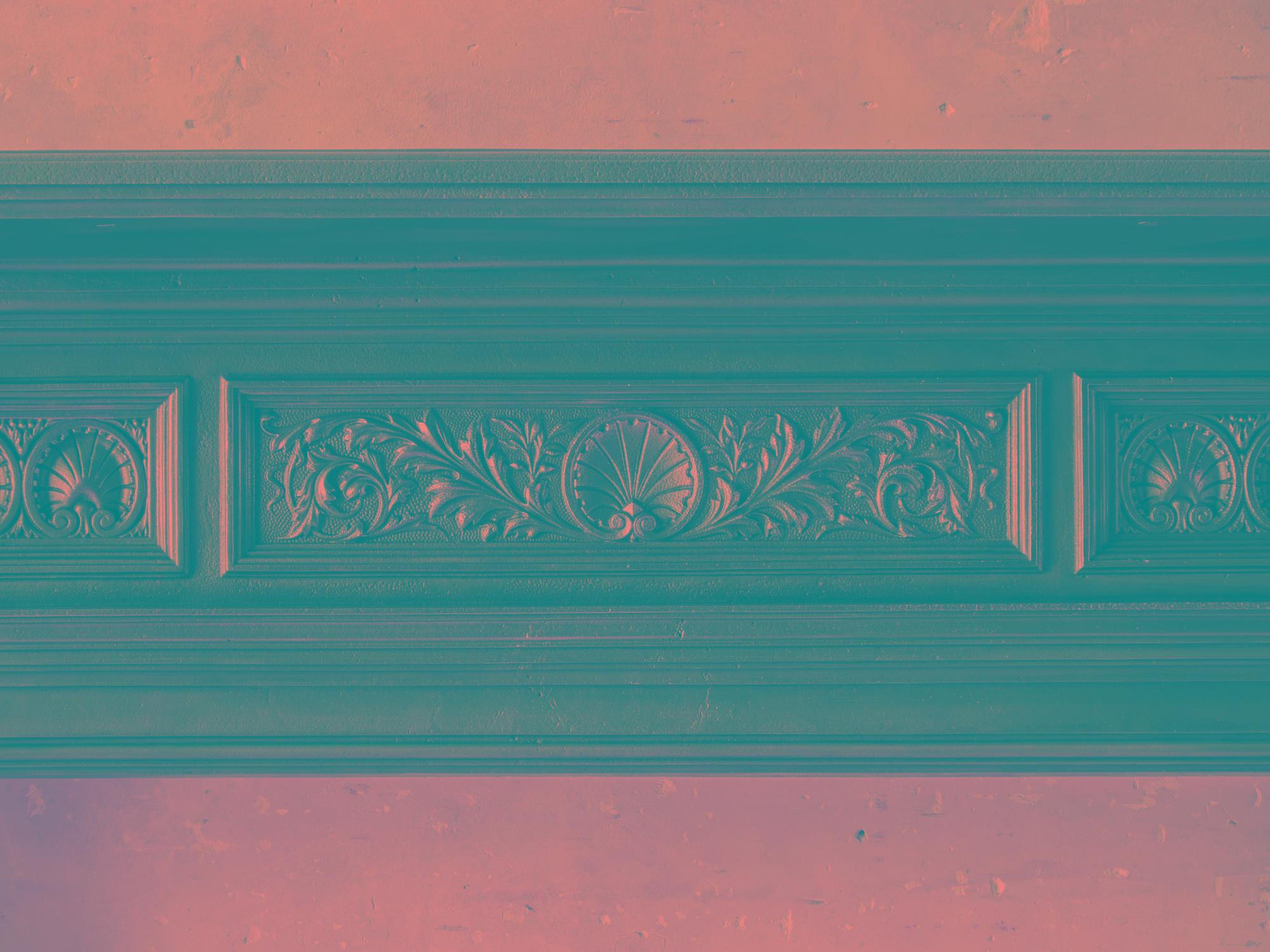 Polished Cast Iron Fireplace Mantel - Classic Ornamentation, Circa 1900 For Sale 6