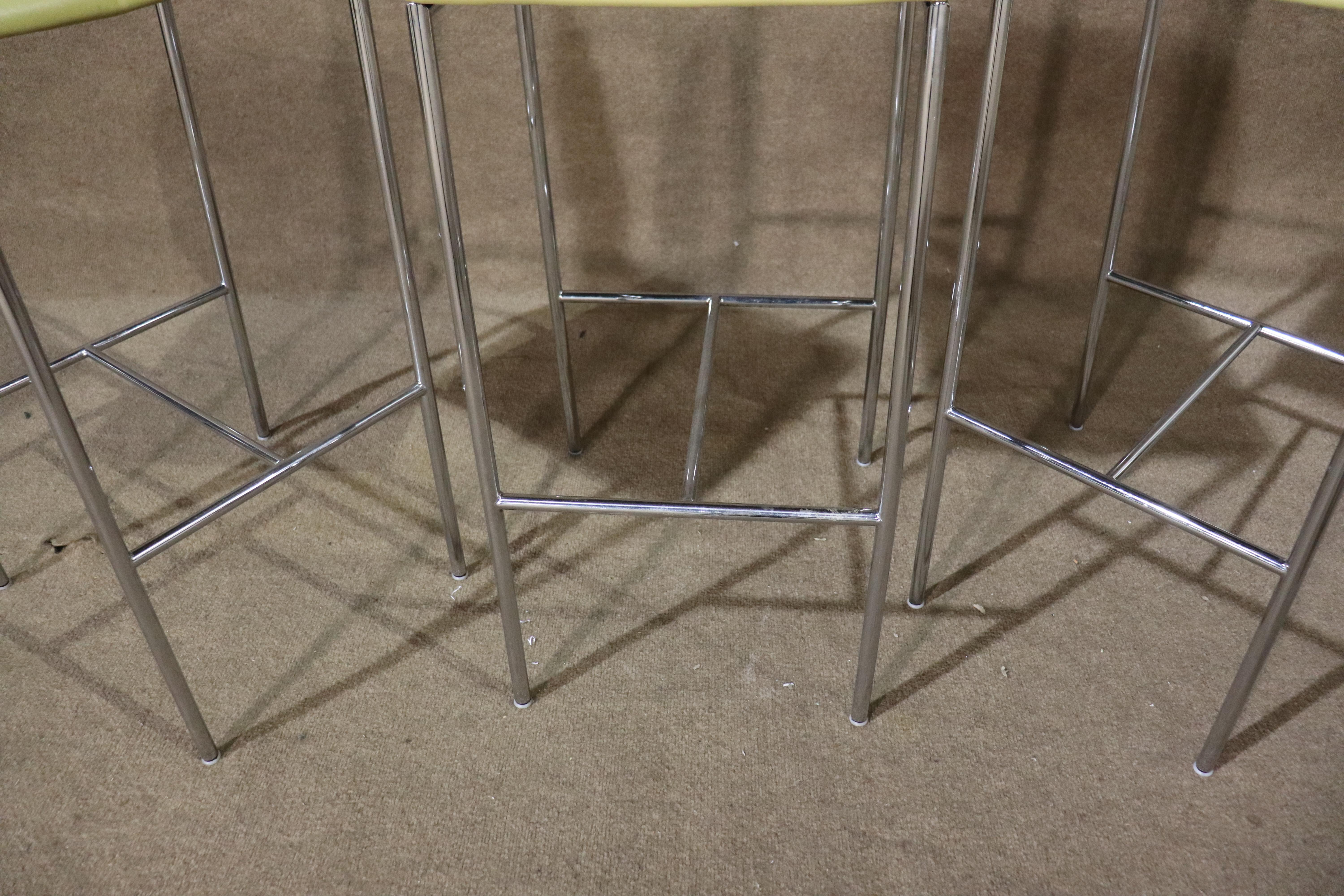 20th Century Polished Chrome Bar Stools For Sale