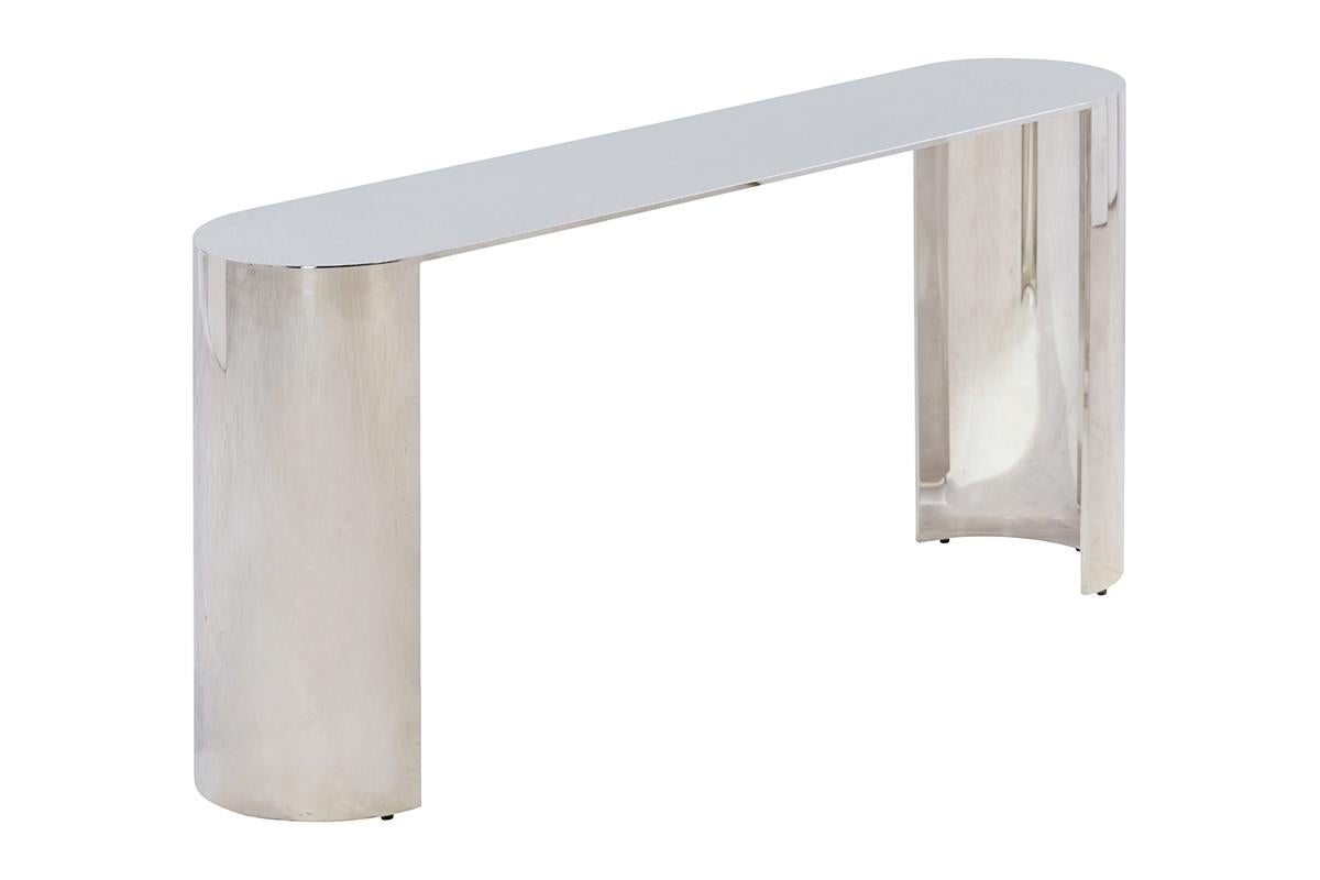 Table console chromée polie Neuf - En vente à Miami Beach, FL