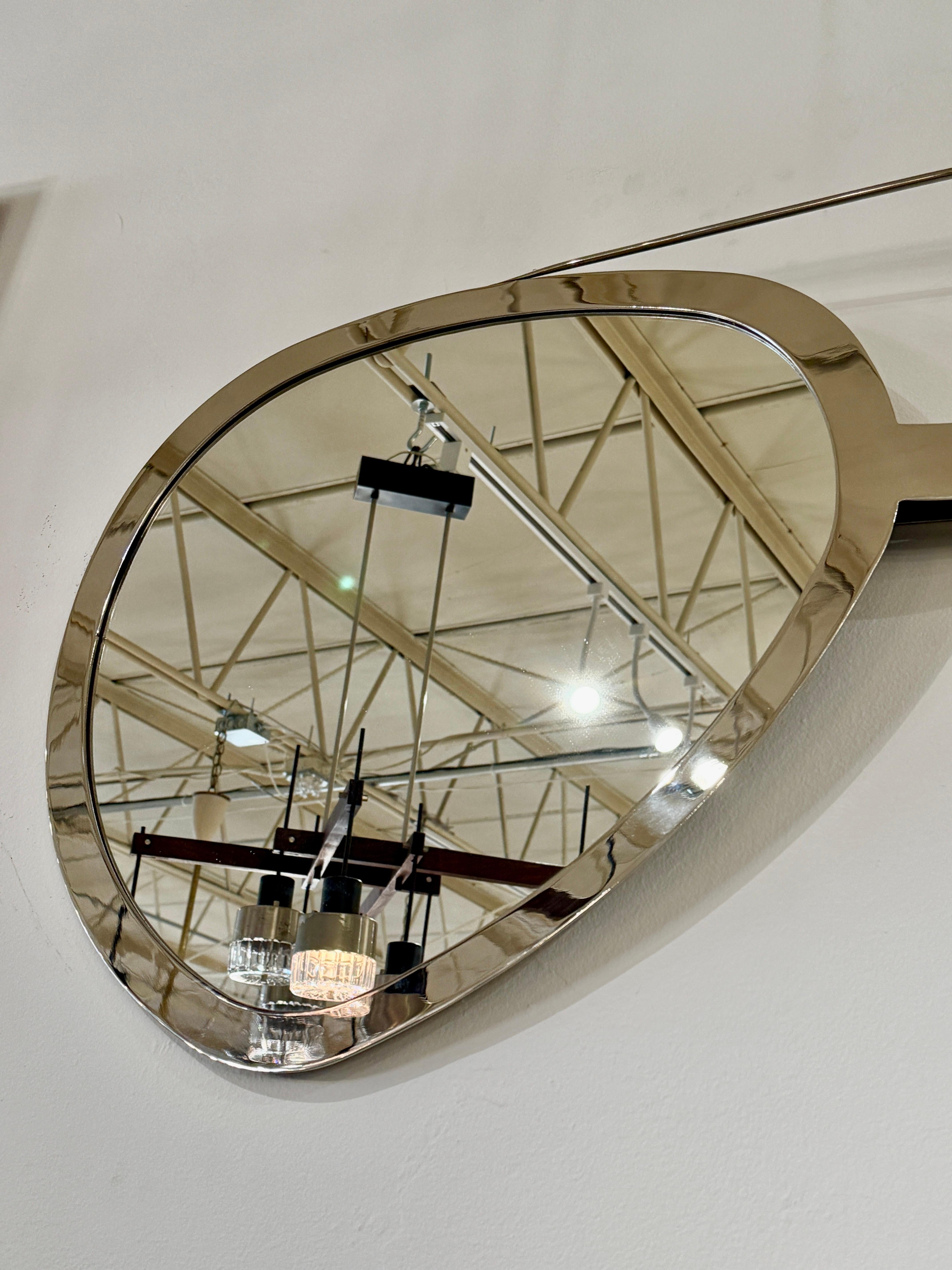 Américain Lunettes de soleil aviateur vintage à monture chromée polie miroir en vente