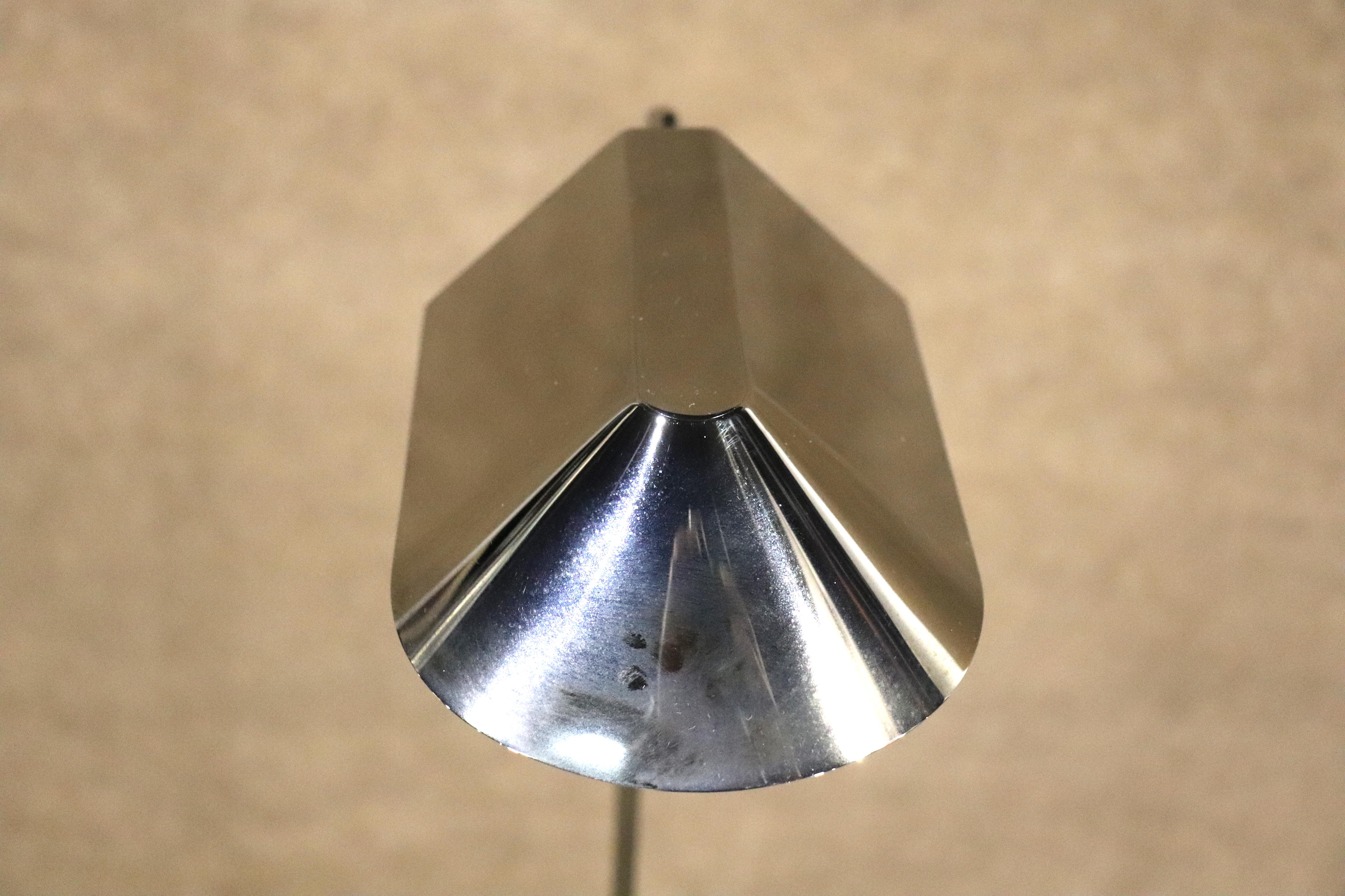 20th Century Polished Chrome Modern Pharmacy Lamp For Sale