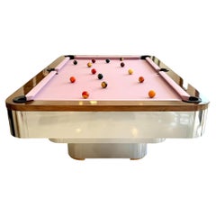 Polished Chrome Pool Table, 1980s USA