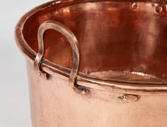 Polished Copper Cauldron with Double Handles