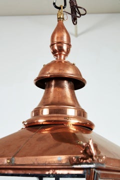 Polished Copper Hanging Lantern