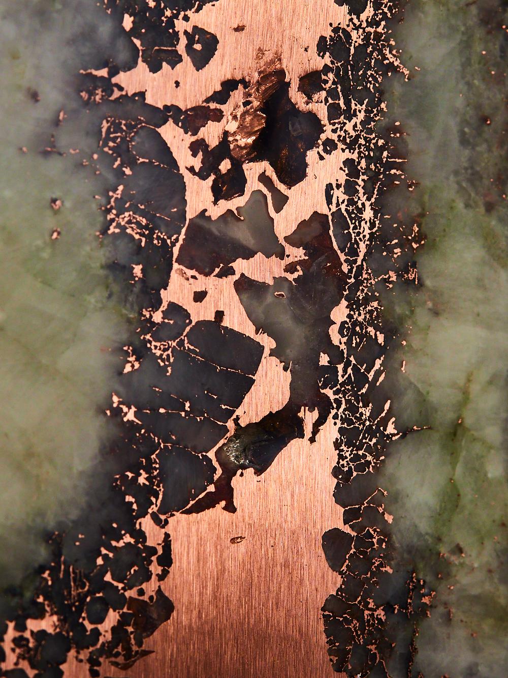 Crystal Polished copper quartz with green accents For Sale