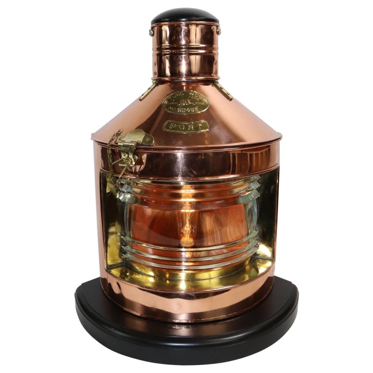 Polished Copper Ships Port Lantern by Tung Woo For Sale at 1stDibs