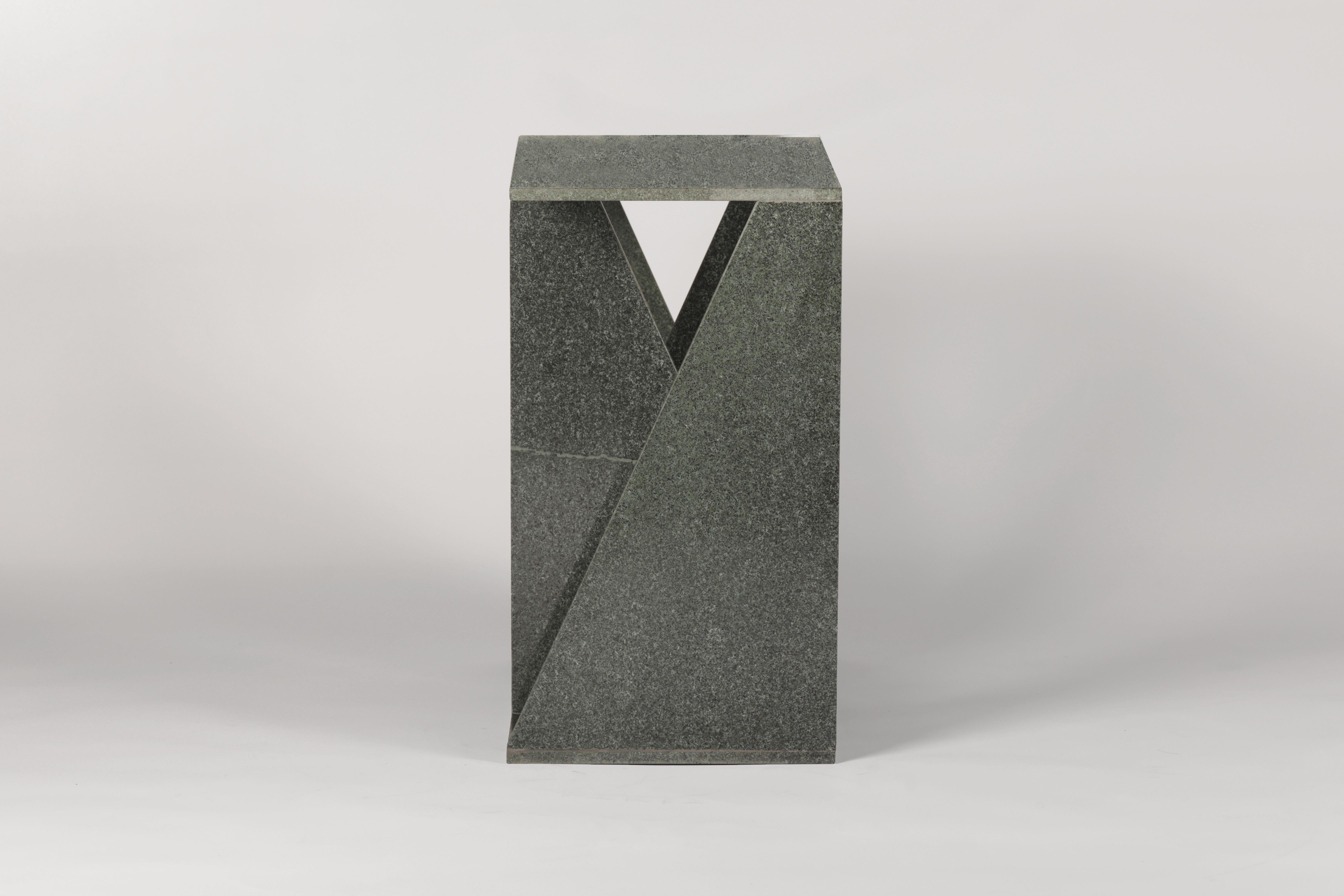 Post-Modern Polished Diabase Envo Side Table by Studio Mohs For Sale