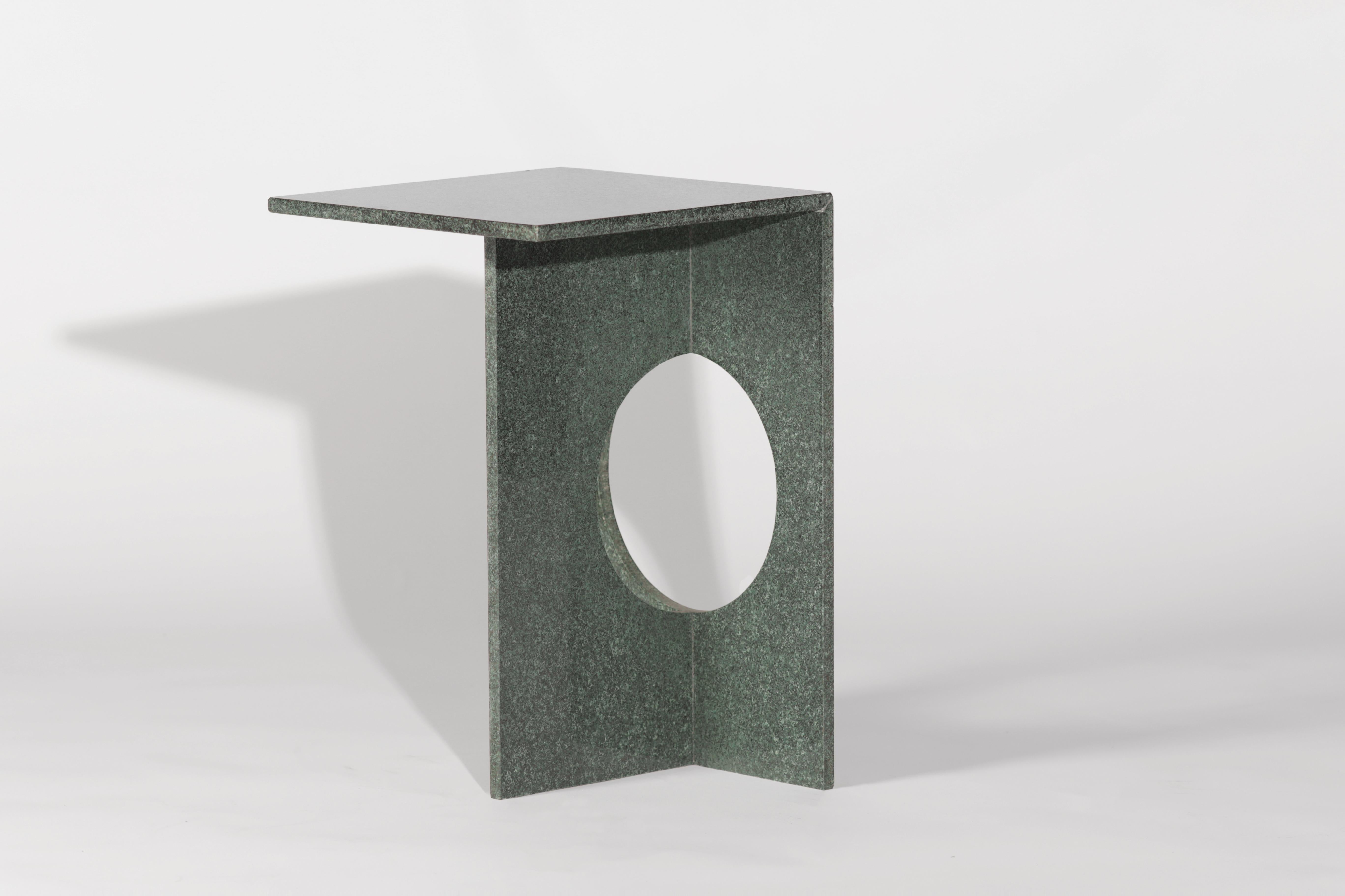Post-Modern Polished Diabase Marble Ola Side Table by Studio Mohs For Sale