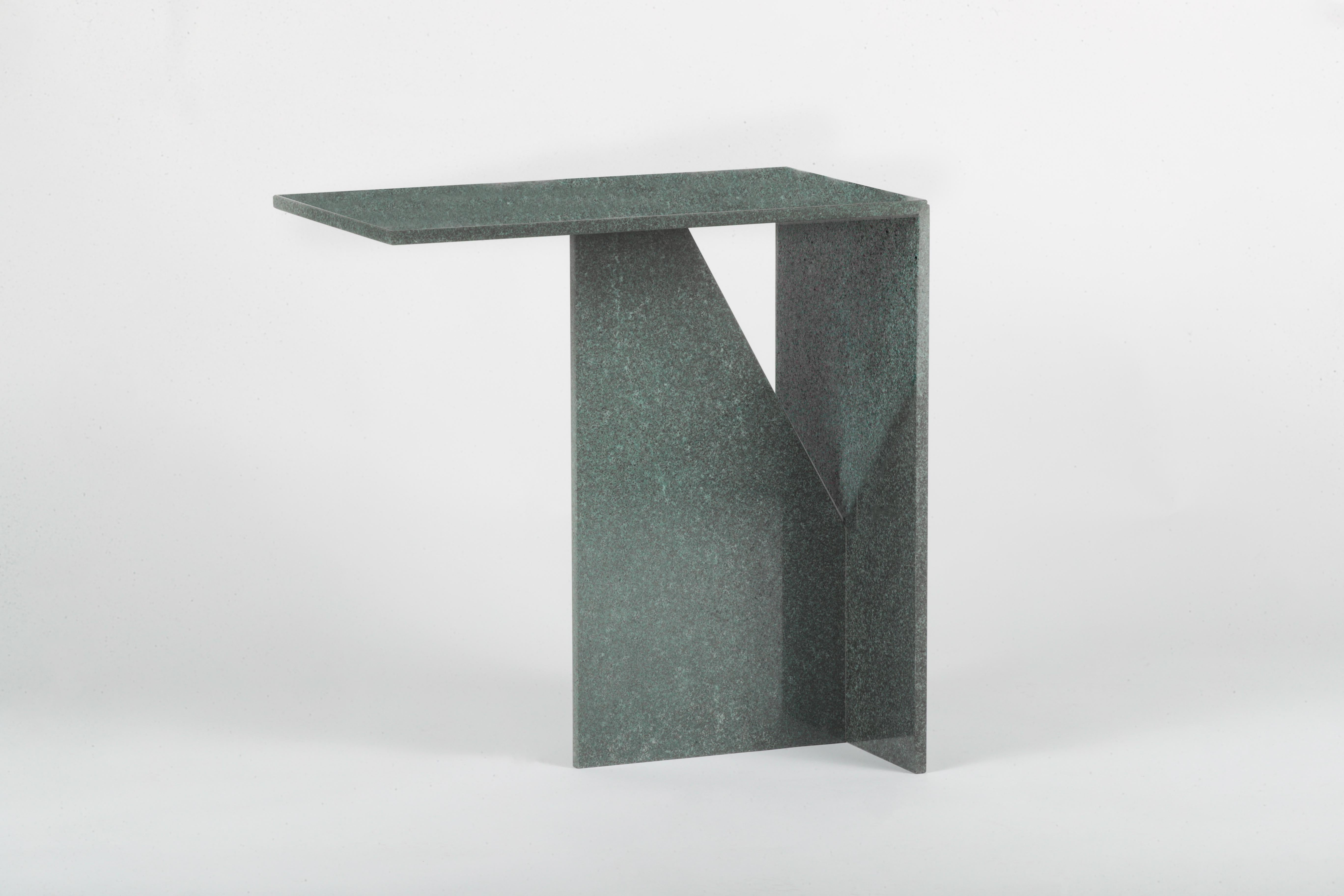Post-Modern Polished Diabase Sobre Side Table by Studio Mohs For Sale