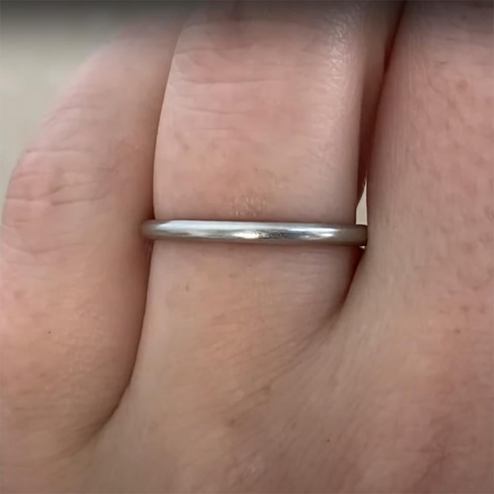 Women's Polished Finish Plain Eternity Wedding Band, Platinum For Sale