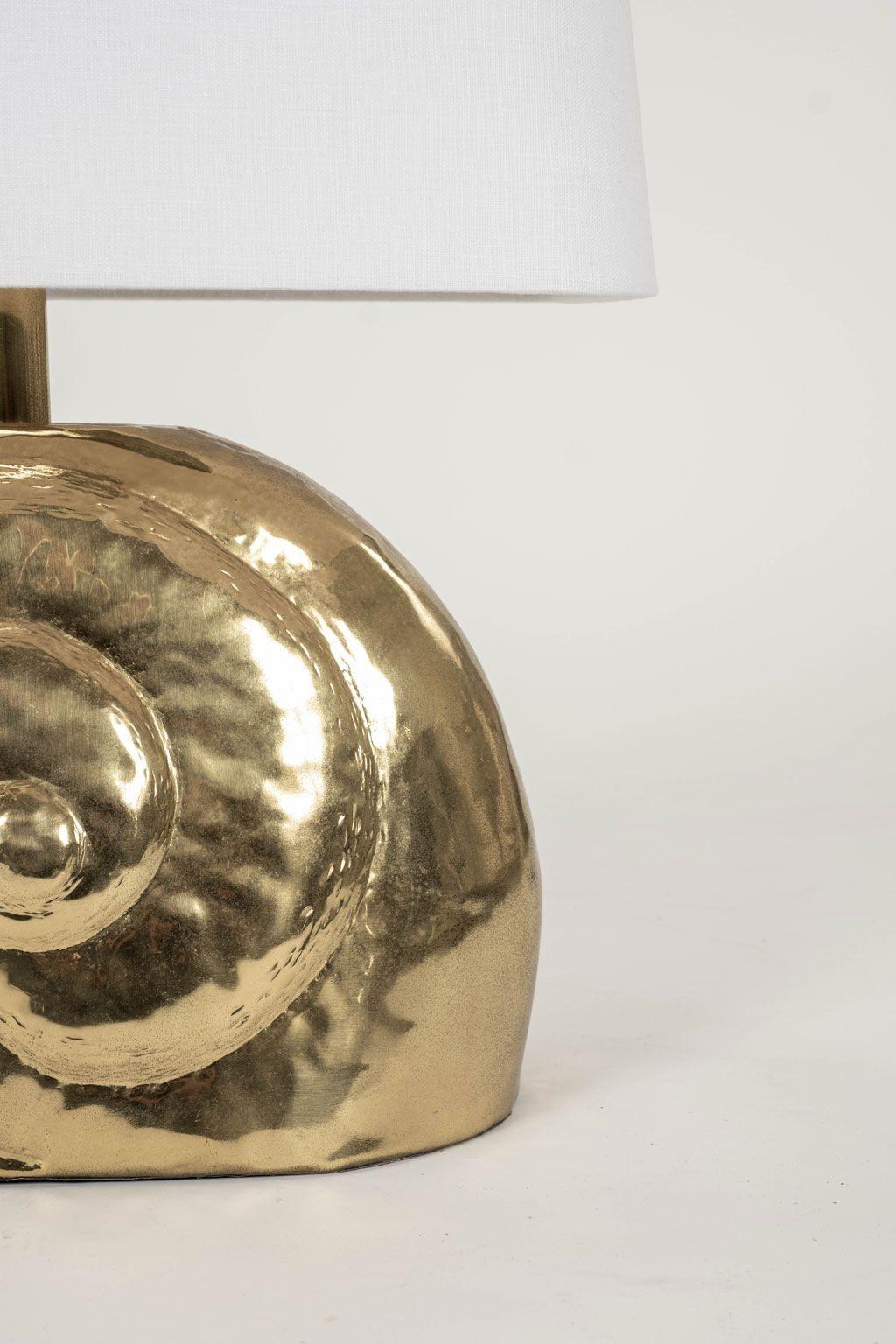 French Polished Gilt-Brass Nautilus Lamp For Sale