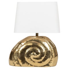 Polished Gilt-Brass Nautilus Lamp