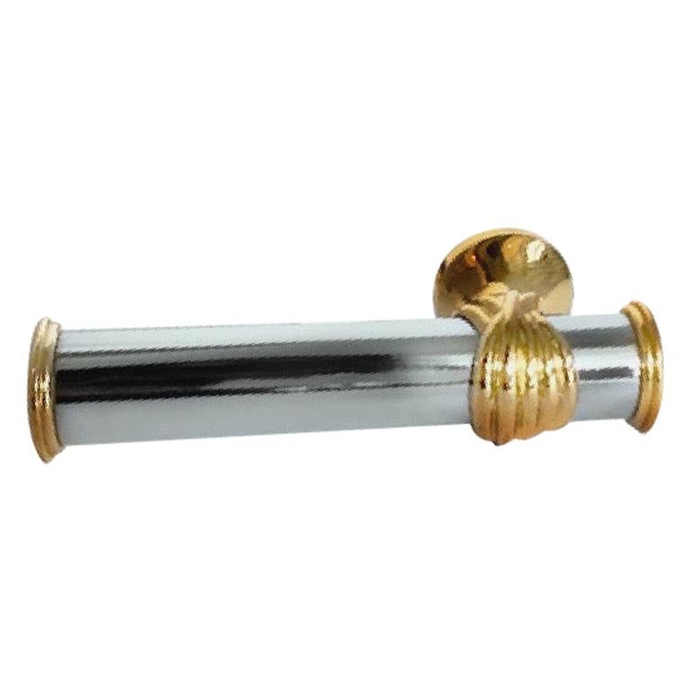 Polished Gold and Chrome S7 Door Handle Deco Poignée by Serdaneli, Paris For Sale