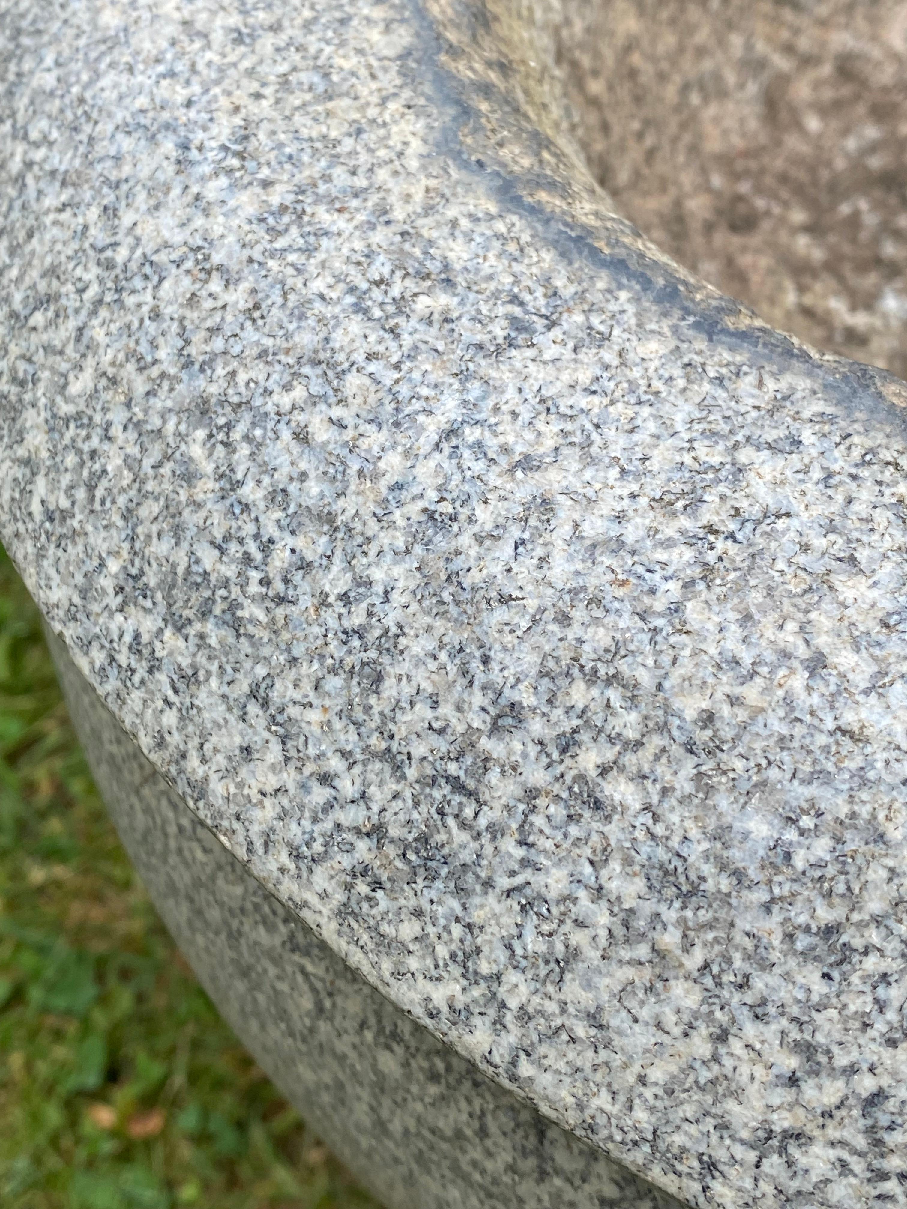 Polished Granite Planters, a Pair 3