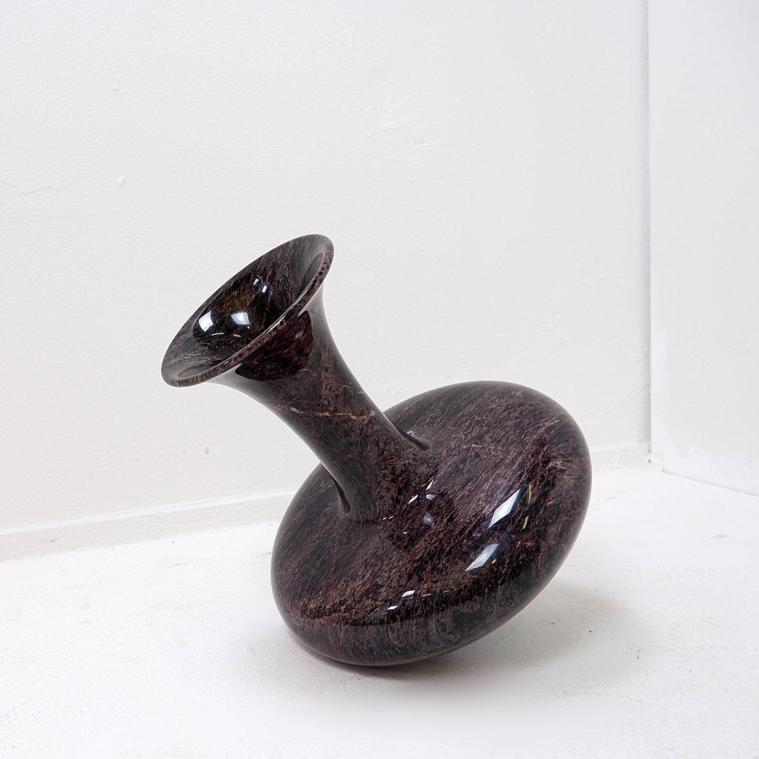 Mid-Century Modern Polished granite vase For Sale