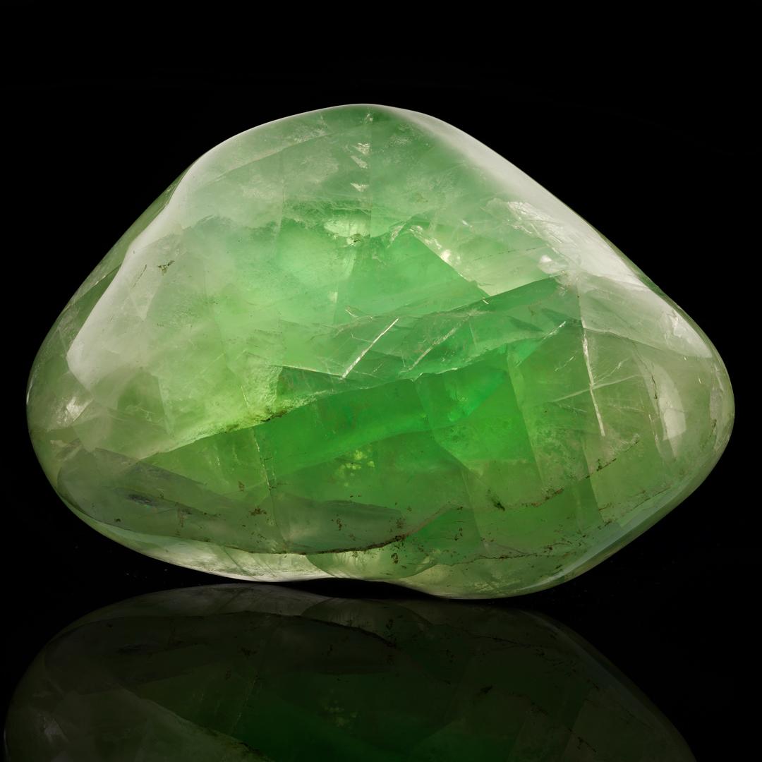 Polished Green Fluorite Freeform From China // 5.47 Lb. In New Condition In New York, NY