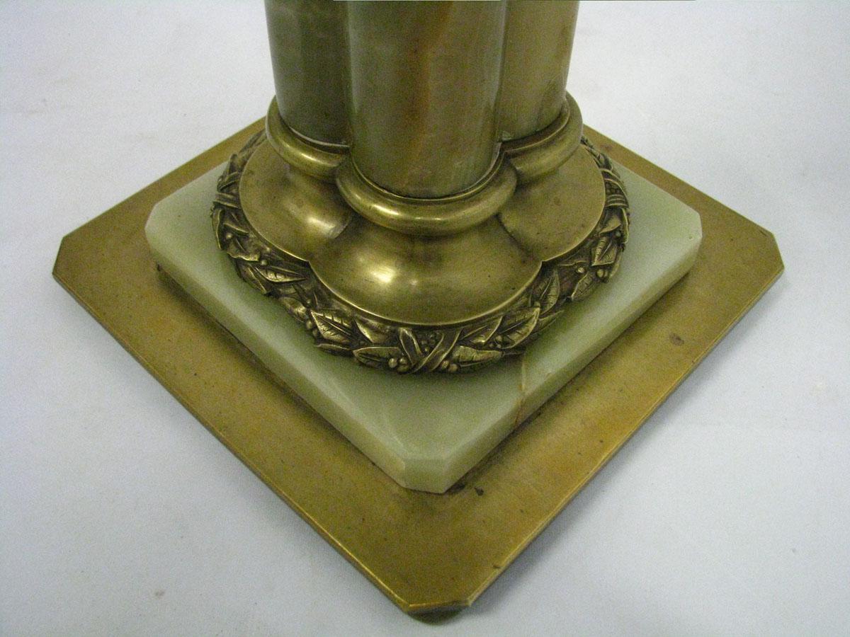 Polished Green Onyx Column / Pedestal, 20th Century For Sale 8