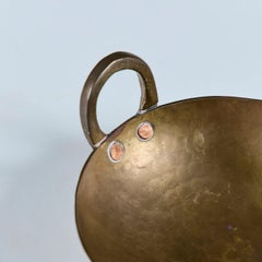 Polished Hammered Brass Bowl with Handles