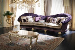 Polished Honey Onyx Baroque Oval Coffee Table by Modenese