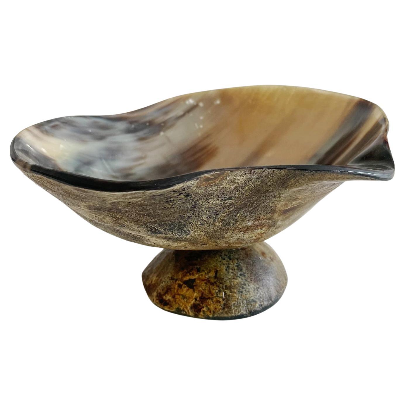 Polished Horn Decorative Vintage Bowl
