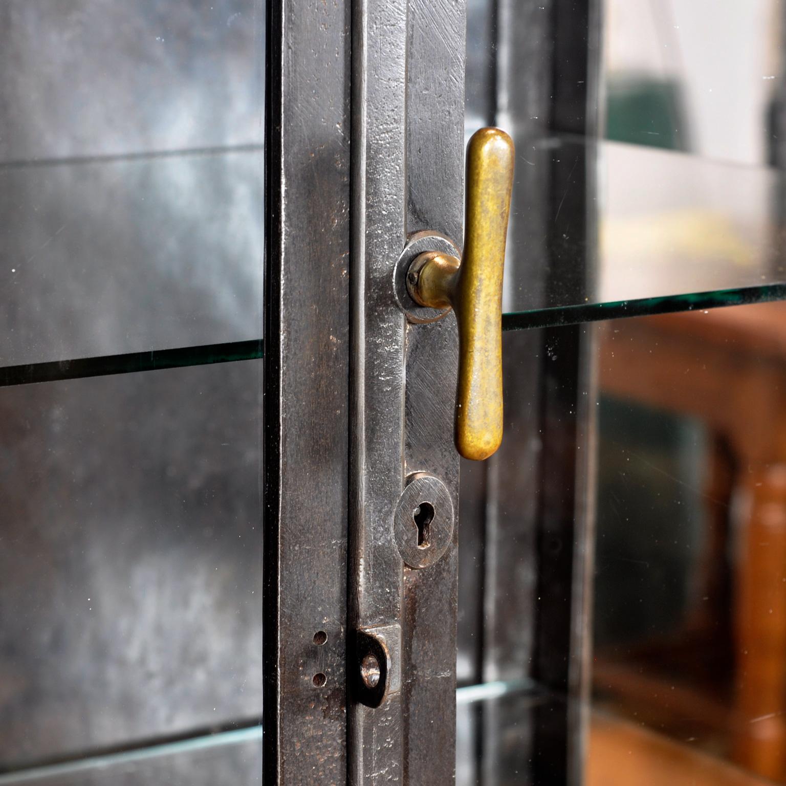 Verre Cabinet médical en fer poli, années 1920 en vente