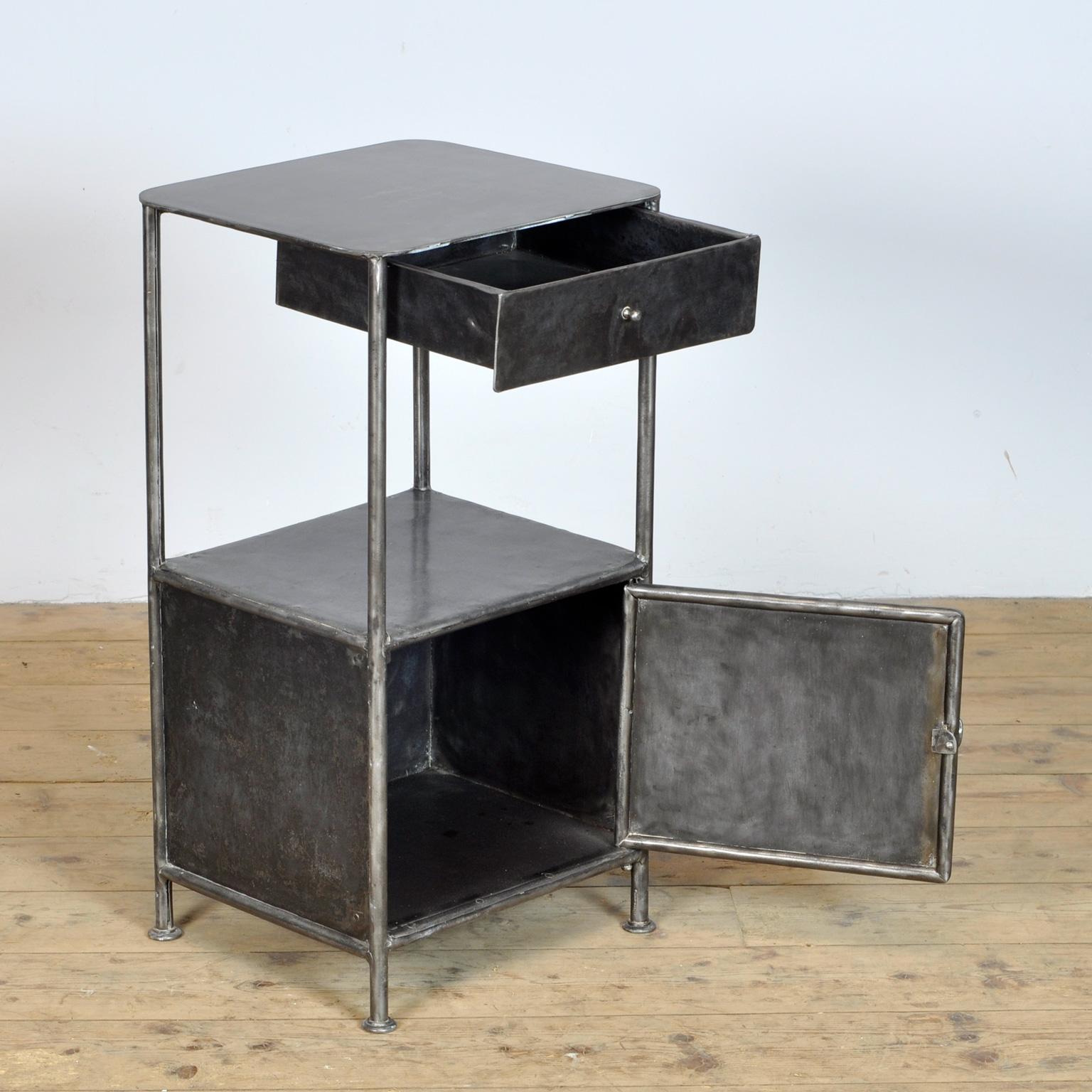 Polished Iron Nightstand, 1910s In Good Condition In Amsterdam, Noord Holland