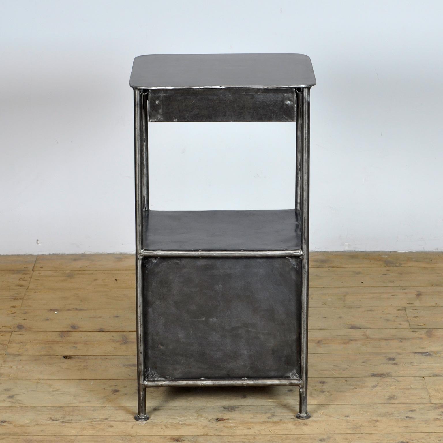 Early 20th Century Polished Iron Nightstand, 1910s